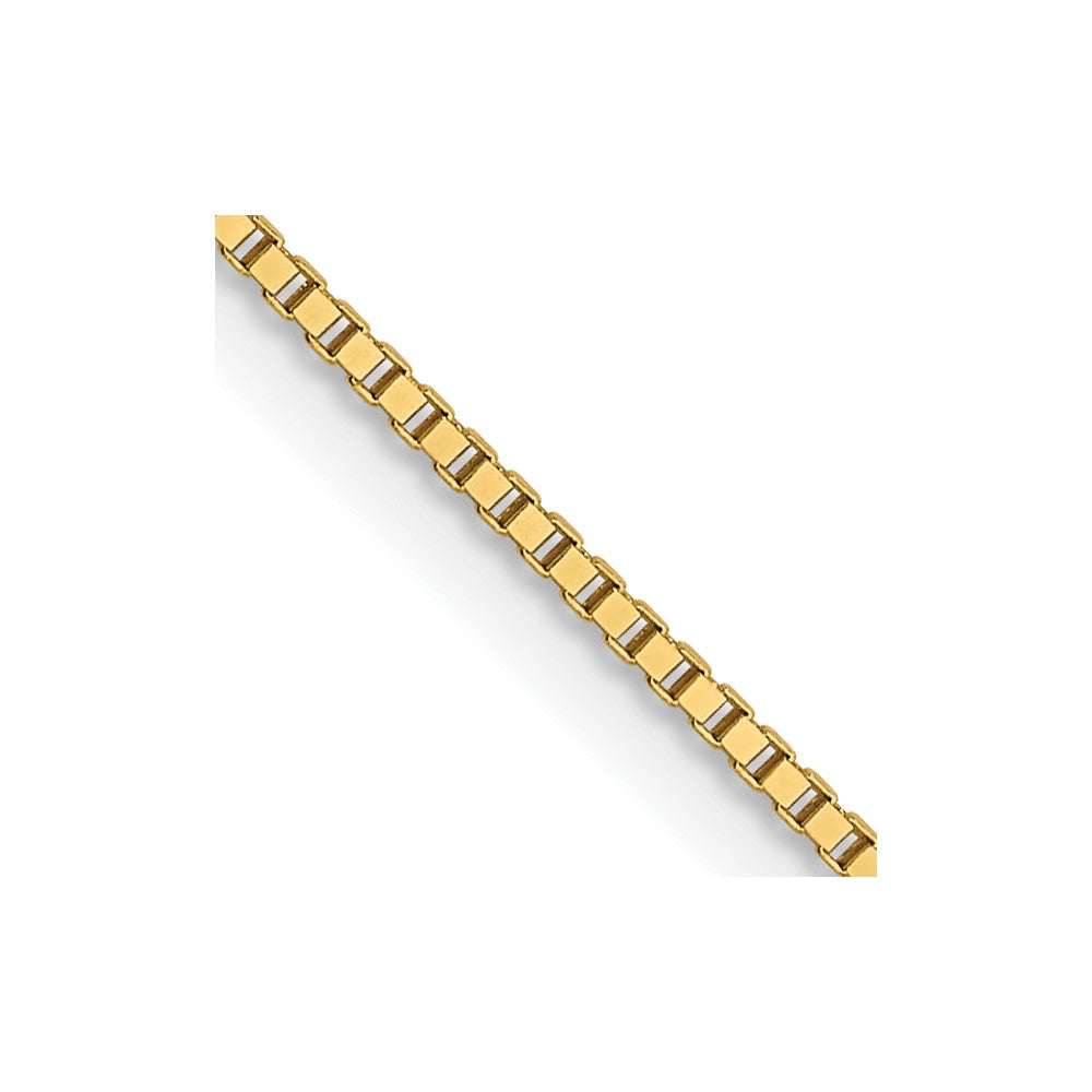 Polished;14k Yellow gold;Lobster;Box chain