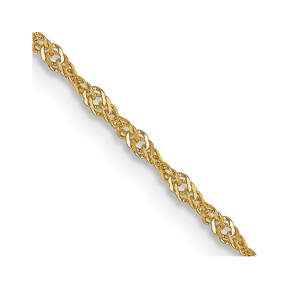 Diamond-cut;14k Yellow gold;Lobster
