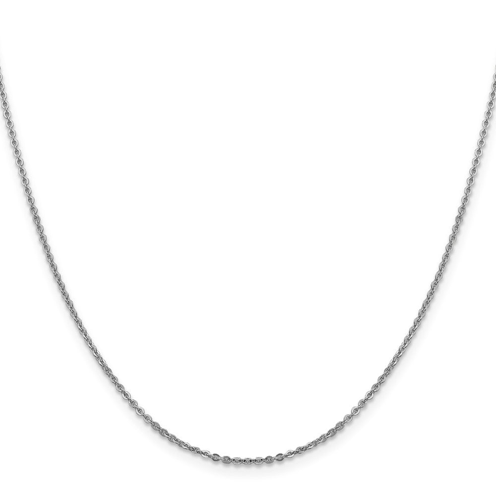 14K White Gold 1.7mm Flat Cable Chain