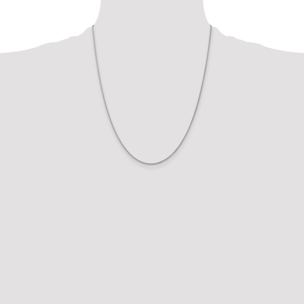 14K White Gold 1.0mm Spiga Chain