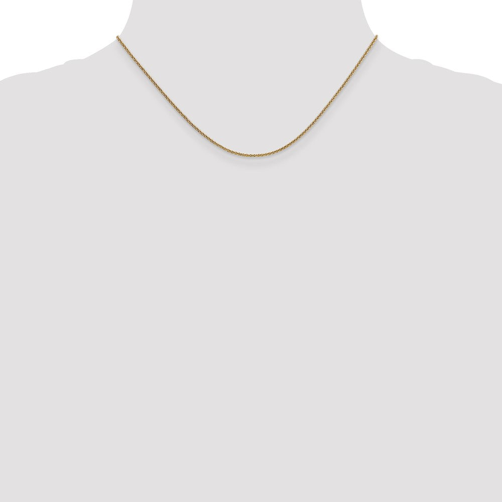 14K 1.6mm Round Cable Chain
