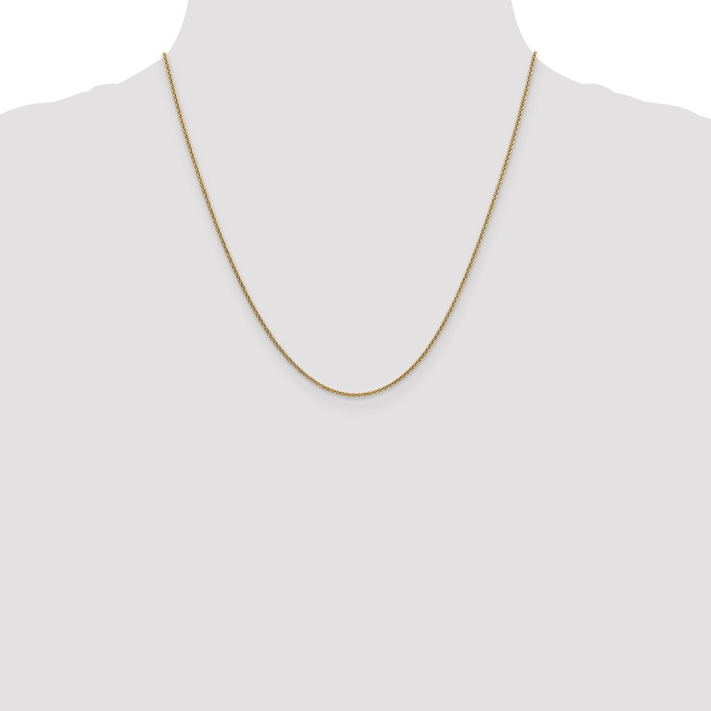 14K 1.6mm Round Cable Chain