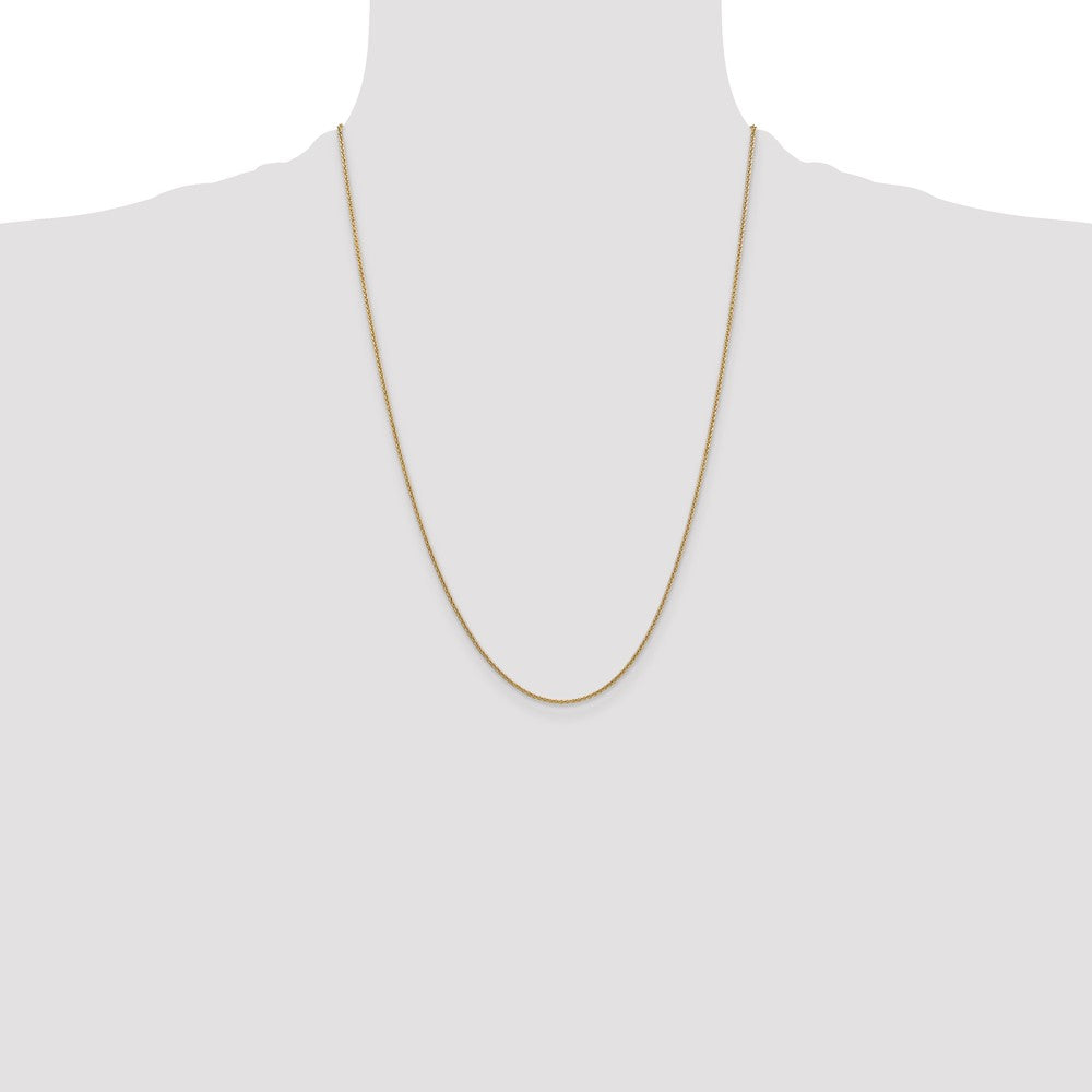14K 1.6mm Round Cable Chain