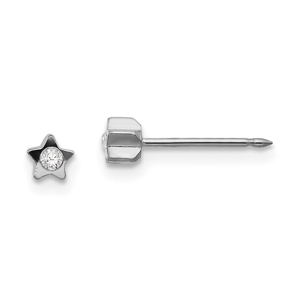 Polished;Post;Crystal;Palladium-plated
