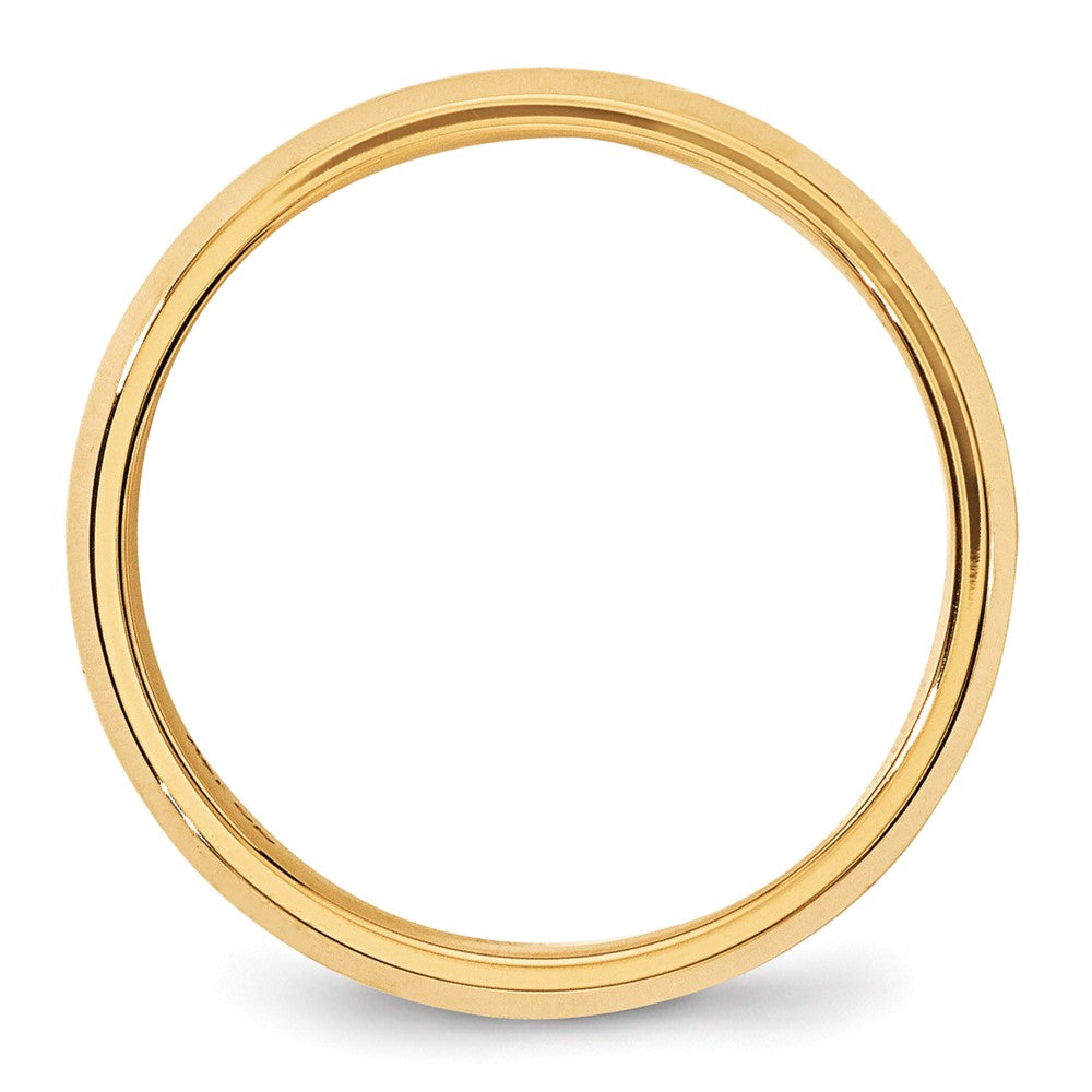 10k Yellow Gold 6mm Beveled Edge Comfort Fit Wedding Band Size 9.5