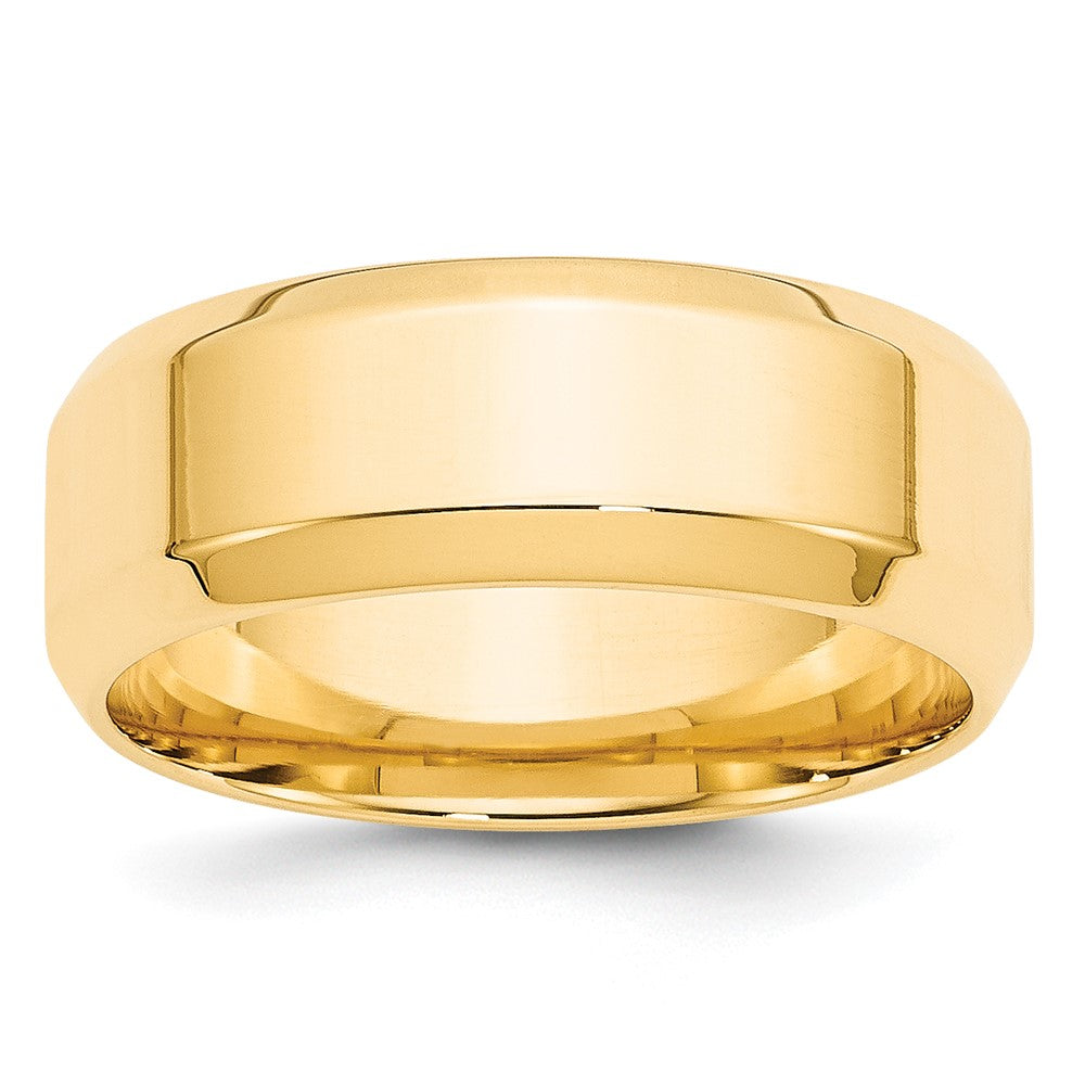 Solid;Polished;10K Yellow gold;Engravable;Comfort fit;Beveled Edge;Machined