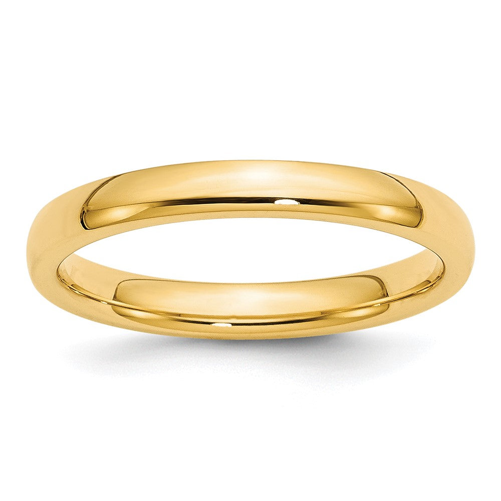 Solid;Polished;10K Yellow gold;Engravable;Comfort fit;Lightweight;Machined