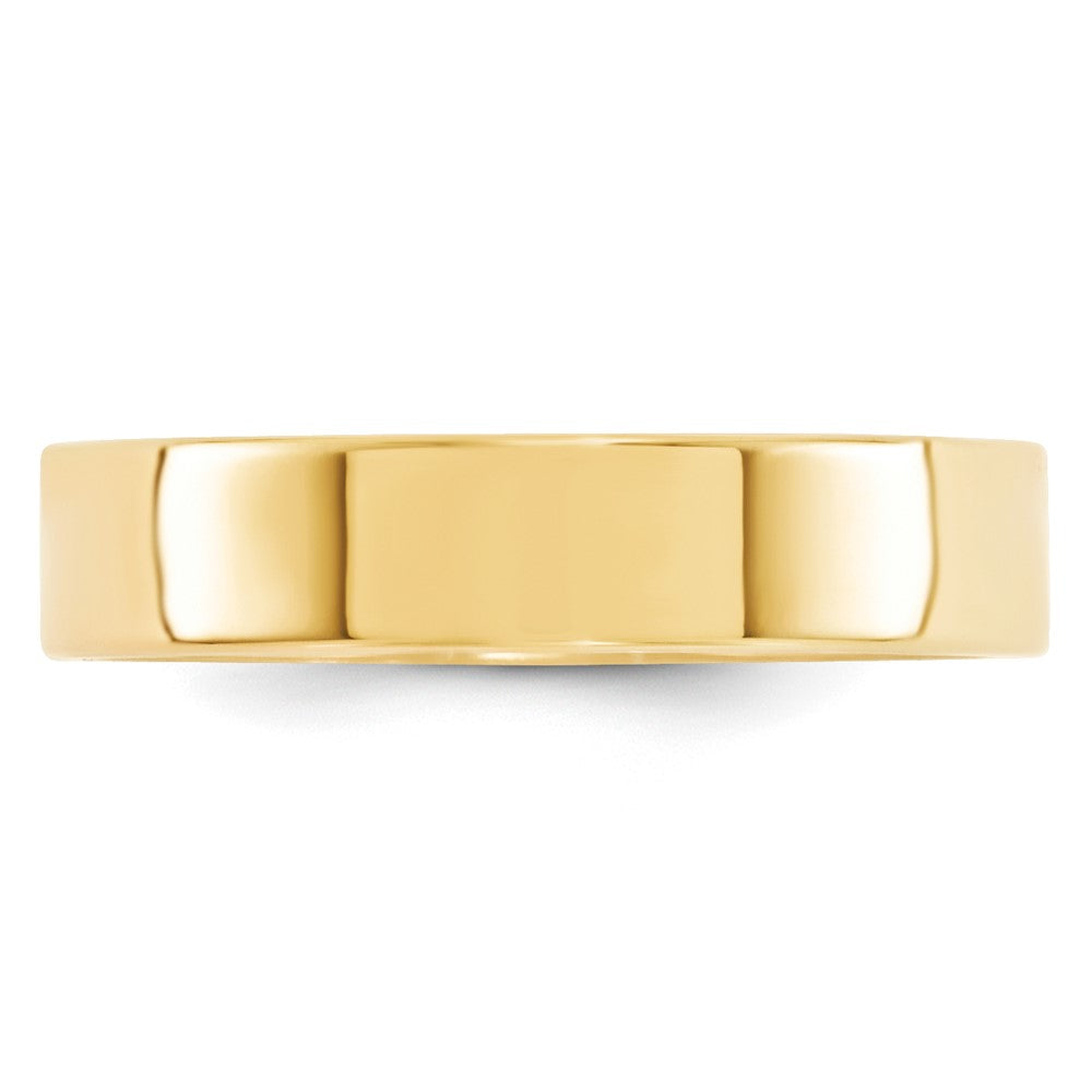 10k Yellow Gold 5mm Standard Weight Flat Comfort Fit Wedding Band Size 7.5