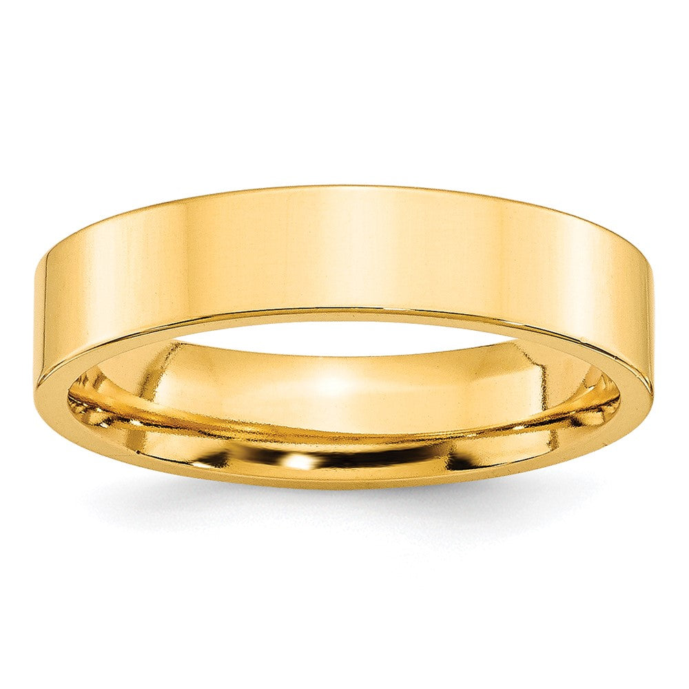 Solid;Polished;10K Yellow gold;Engravable;Comfort fit;Flat;Machined