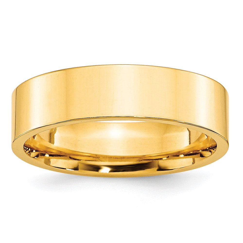 Solid;Polished;10K Yellow gold;Engravable;Comfort fit;Flat;Machined