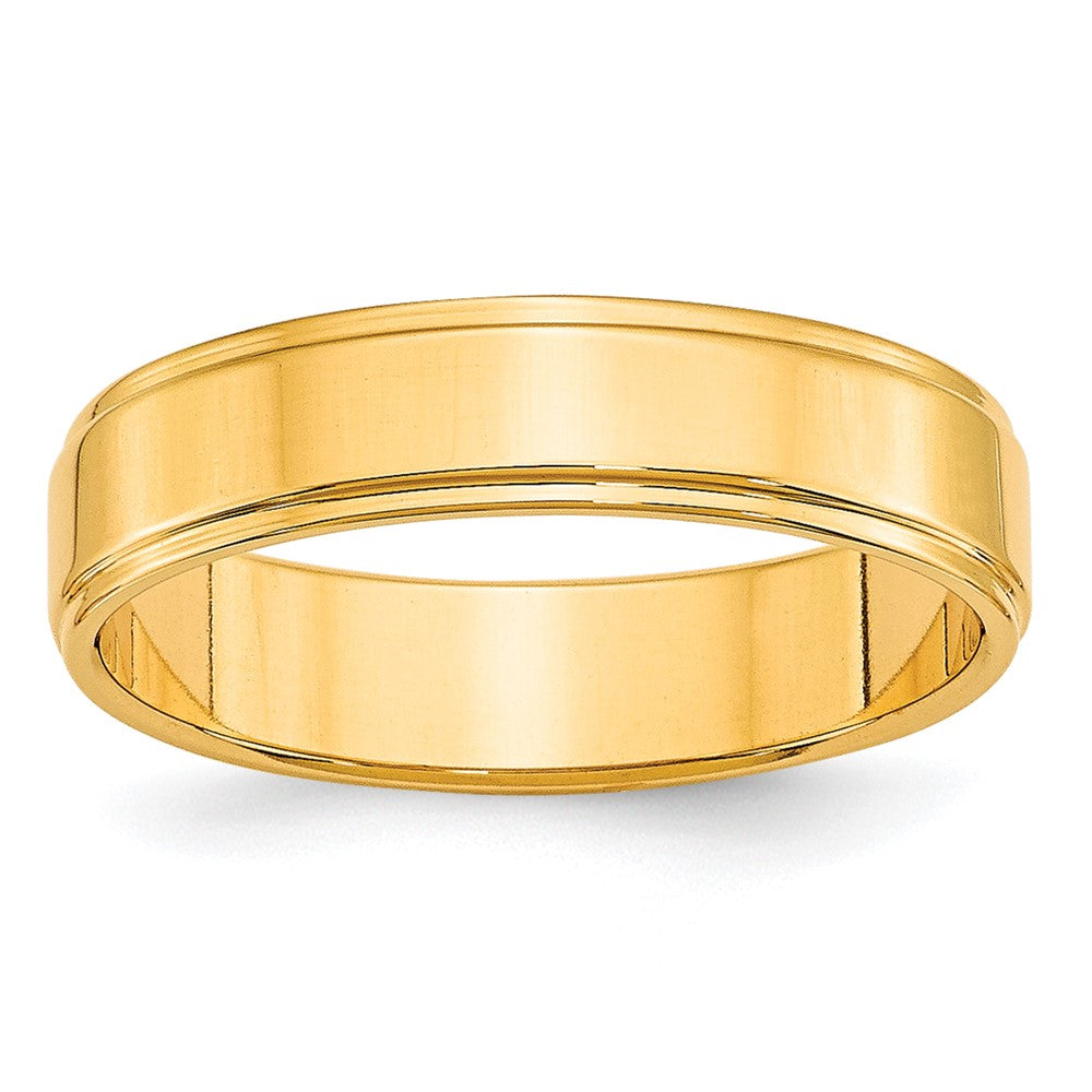 Solid;Polished;10K Yellow gold;Engravable;Flat;Step Down;Machined