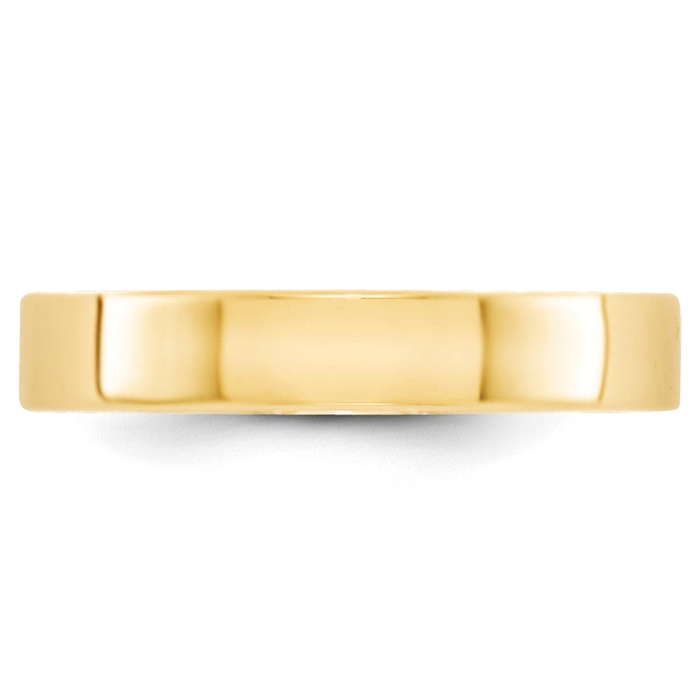 10k Yellow Gold 4mm Lightweight Flat Wedding Band Size 12