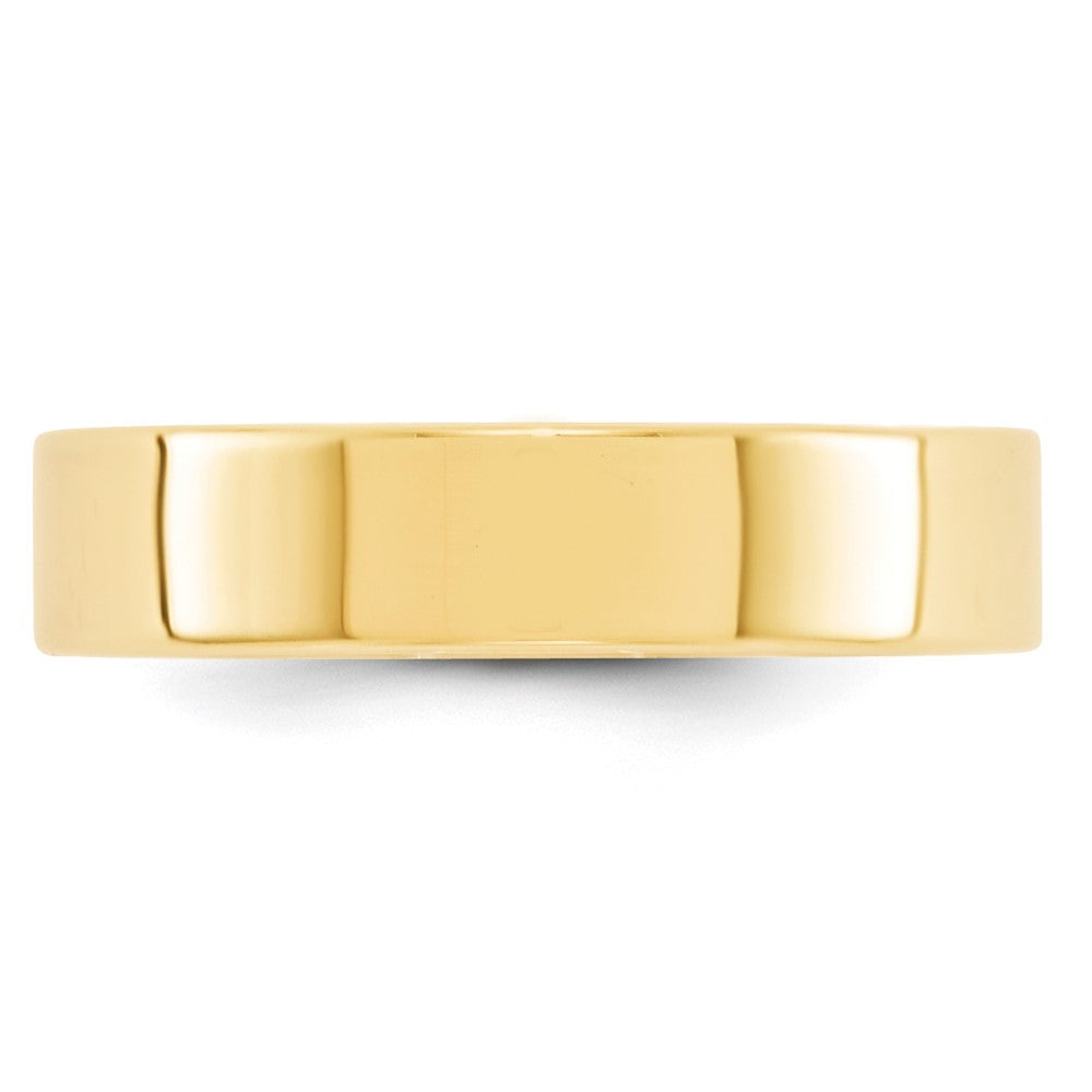 10k Yellow Gold 5mm Lightweight Flat Wedding Band Size 5
