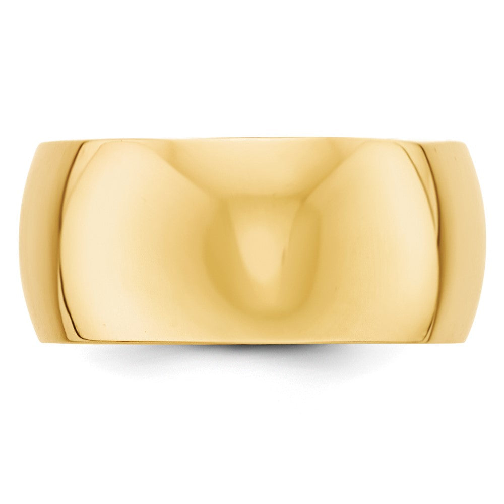 10k Yellow Gold 10mm Half Round Wedding Band Size 10