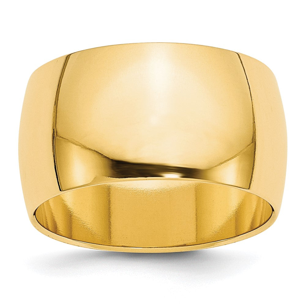 Solid;Polished;10K Yellow gold;Engravable;Half Round;Machined