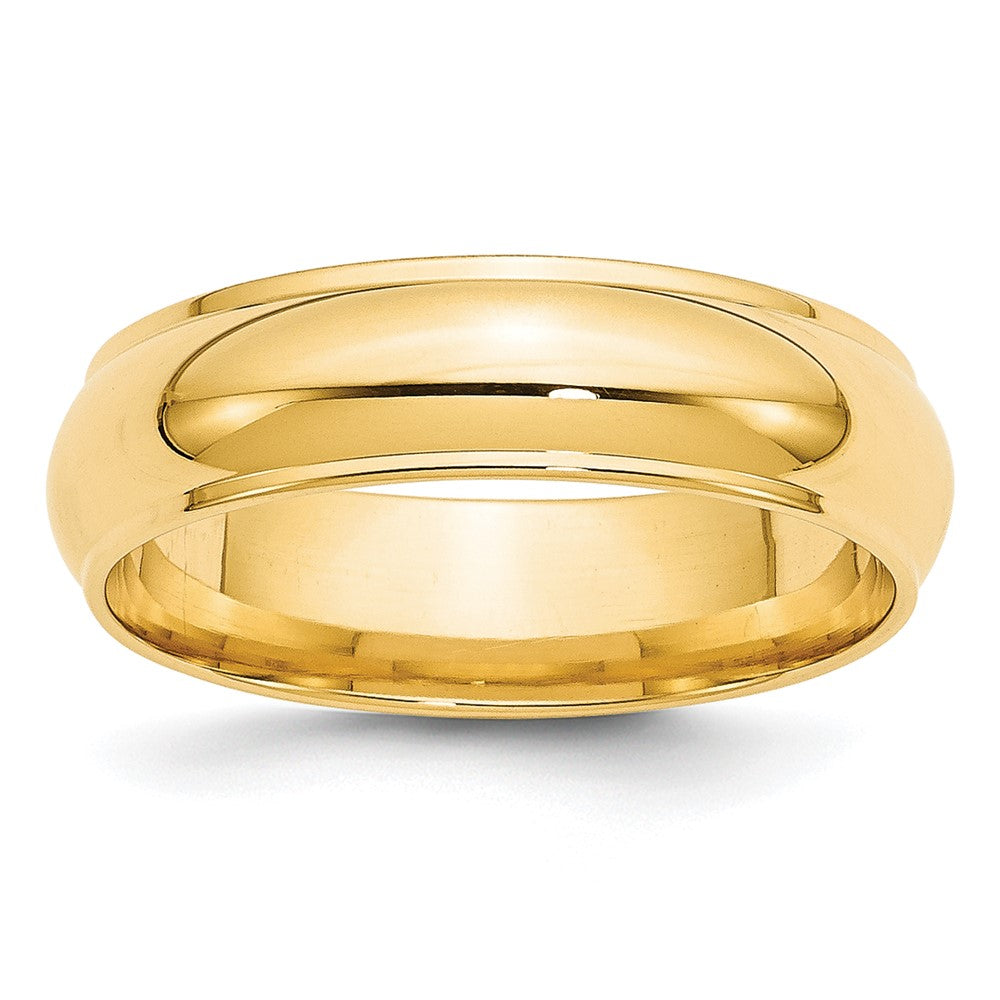 Solid;Polished;10K Yellow gold;Engravable;Half Round;Machined