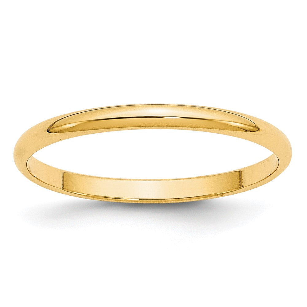Solid;Polished;10K Yellow gold;Engravable;Lightweight;Half Round;Machined