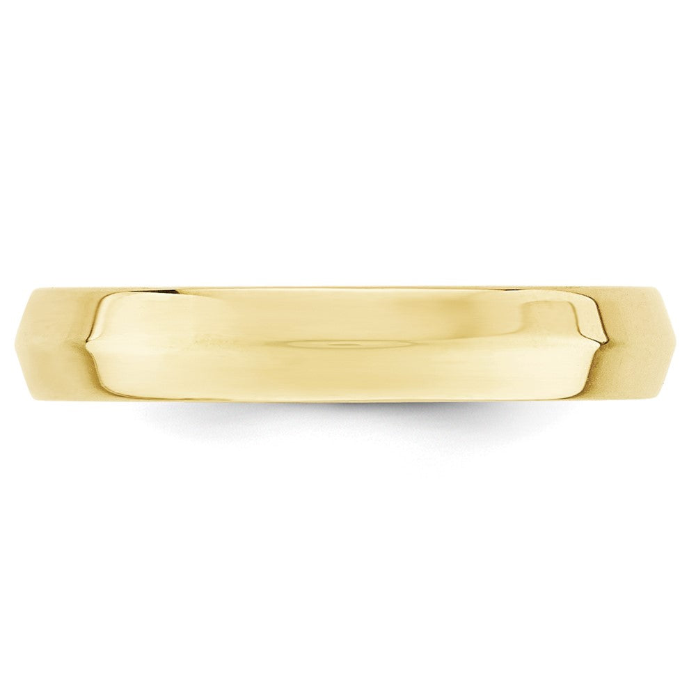 10k Yellow Gold 4mm Knife Edge Comfort Fit Wedding Band Size 9