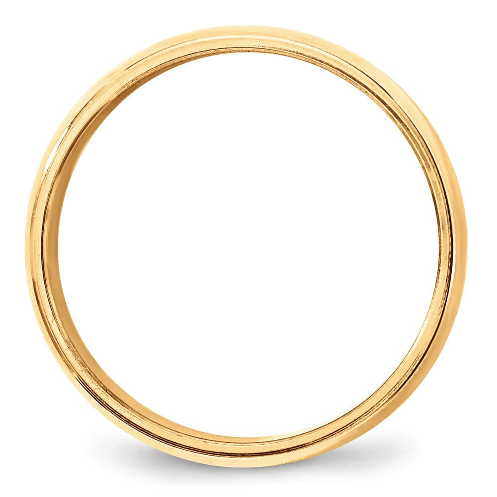 10k Yellow Gold 8mm Milgrain Half Round Wedding Band Size 8