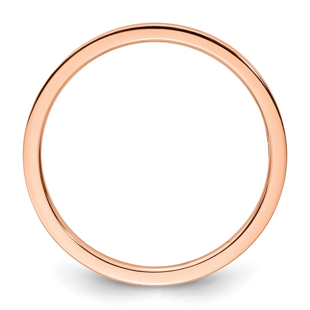 10K Rose Gold 1.2mm Flat Polished Stackable Band Size 6.5