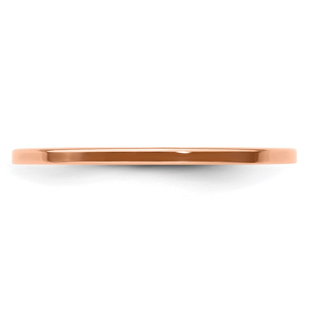 10K Rose Gold 1.2mm Flat Polished Stackable Band Size 6