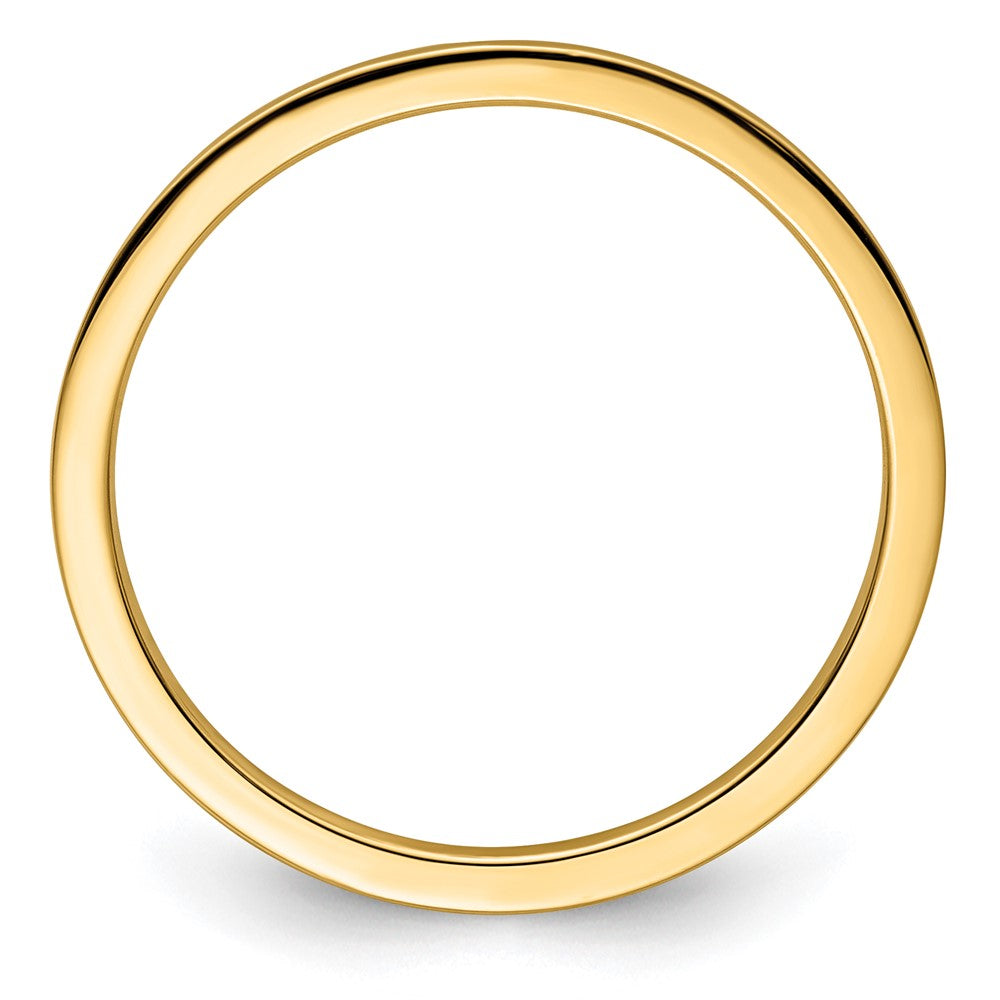 10K Yellow Gold 1.2mm Flat Polished Stackable Band Size 7