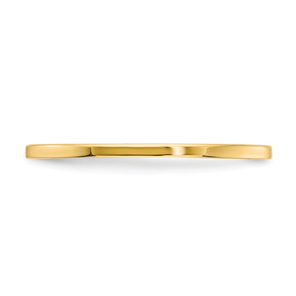 10K Yellow Gold 1.2mm Flat Polished Stackable Band Size 6