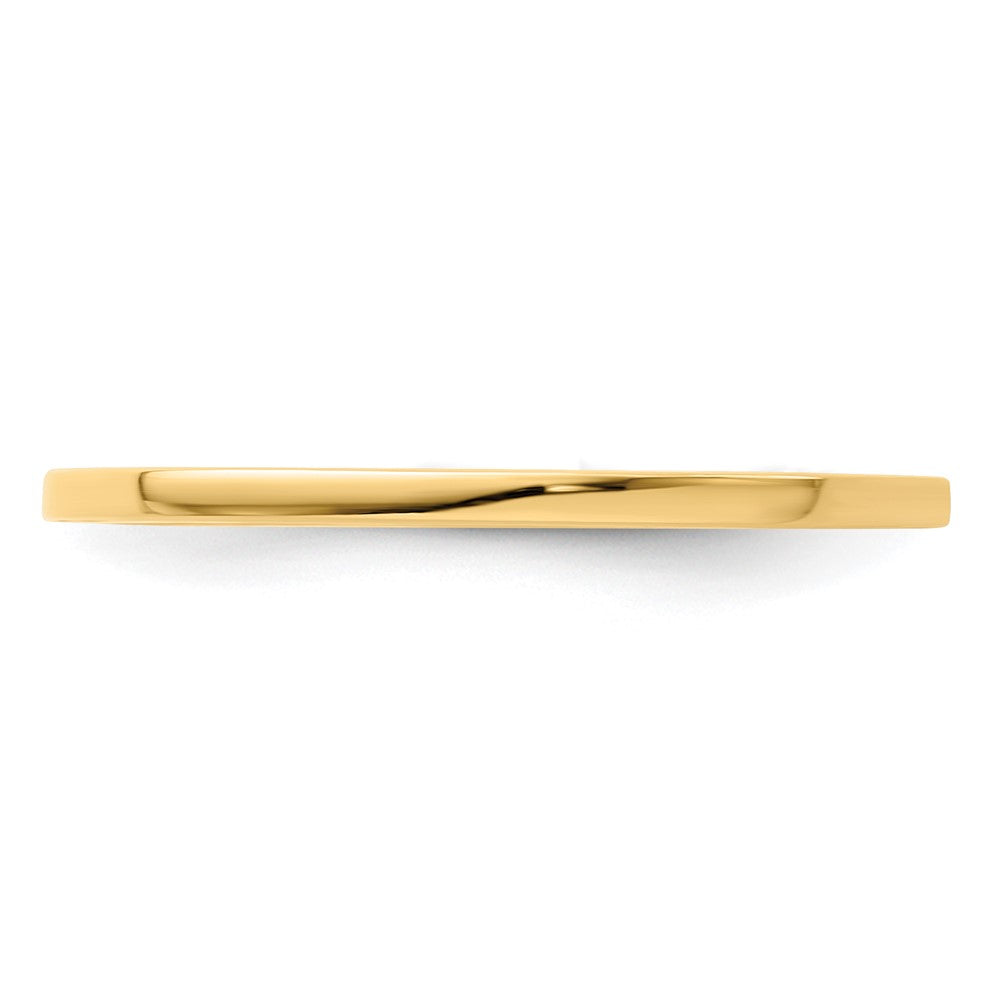 10K Yellow Gold 1.2mm Flat Polished Stackable Band Size 5
