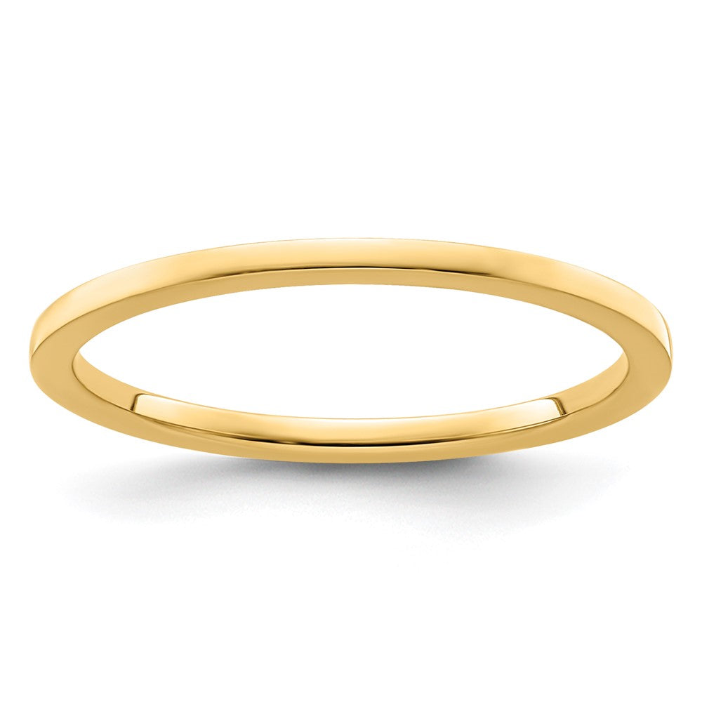 10K Yellow Gold 1.2mm Flat Polished Stackable Band Size 4