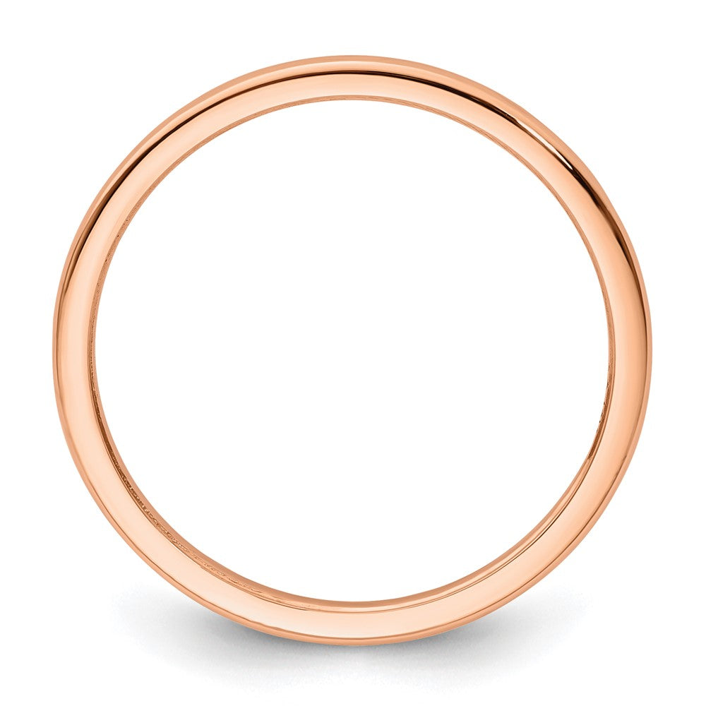 10K Rose Gold 1.2mm Half Round Polished Stackable Band Size 6