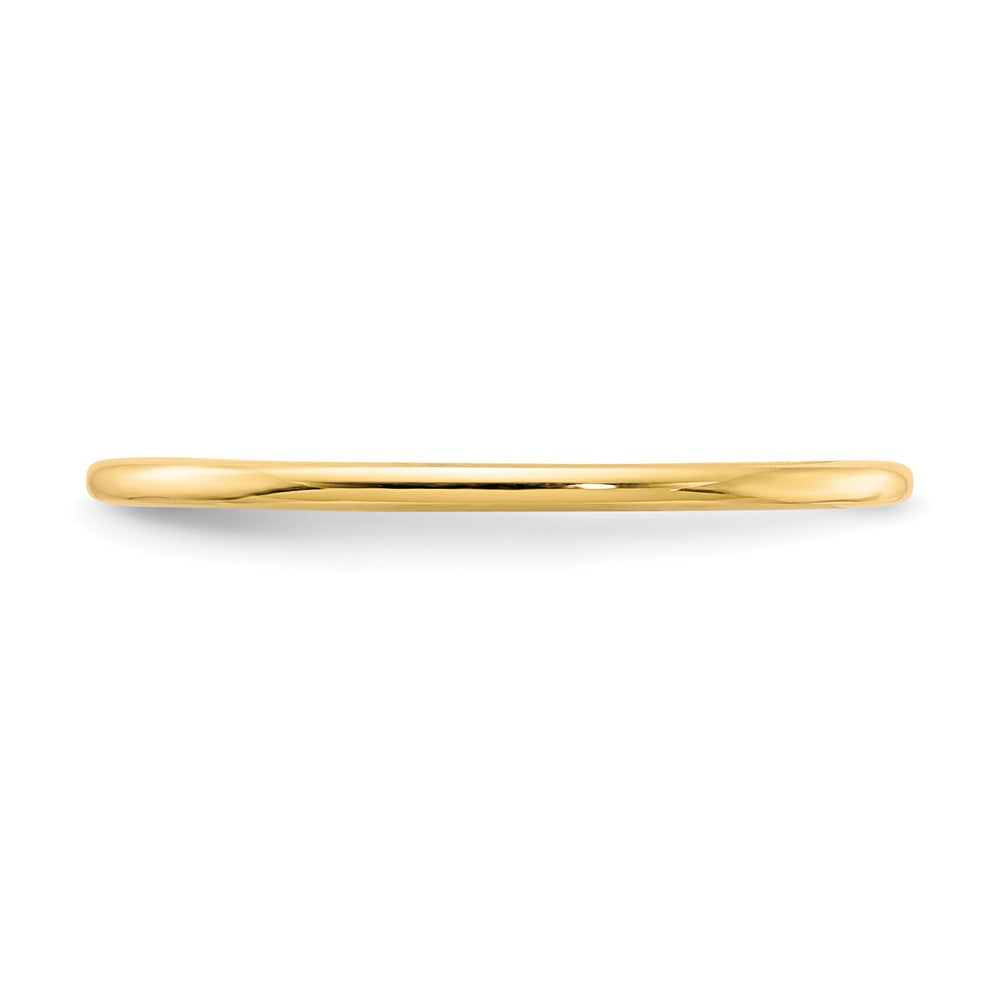 10K Yellow Gold 1.2mm Half Round Polished Stackable Band Size 5.5