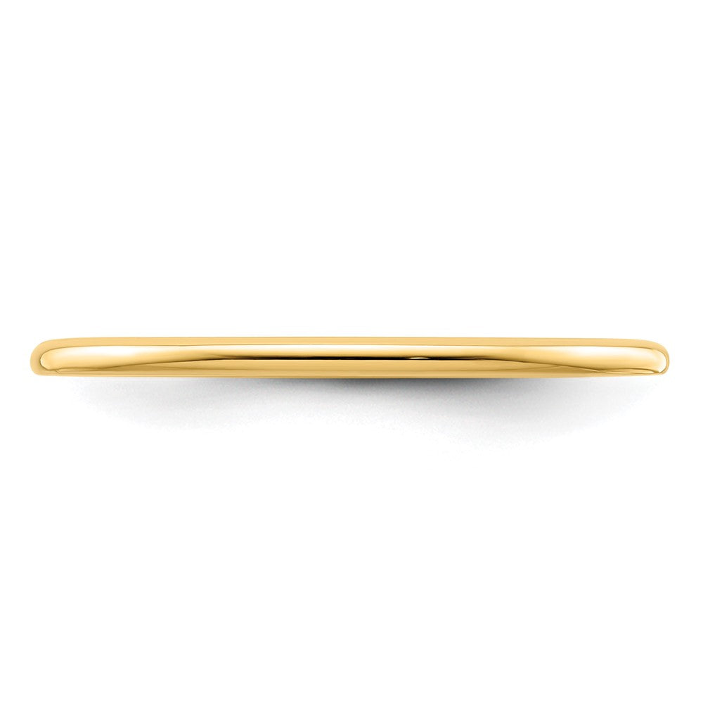 10K Yellow Gold 1.2mm Half Round Polished Stackable Band Size 6.5