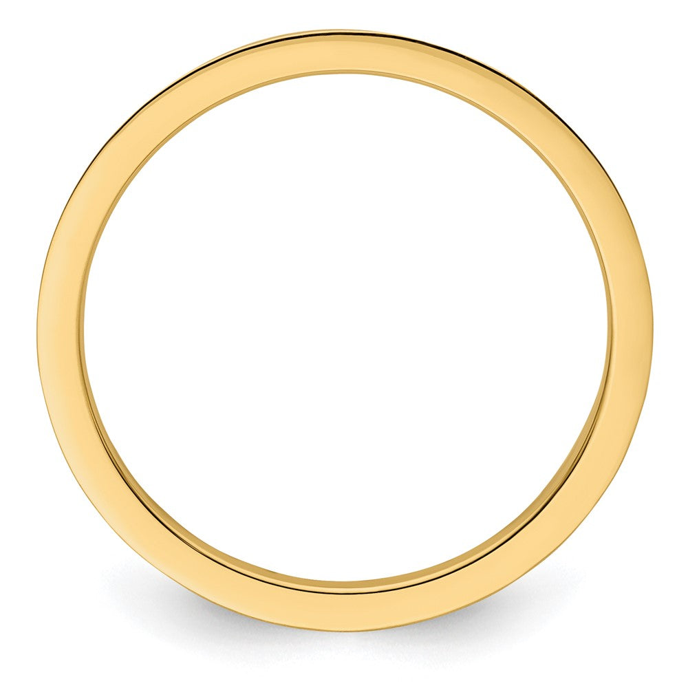 10K Yellow Gold 1.2mm Criss-Cross Pattern Stackable Band Size 7