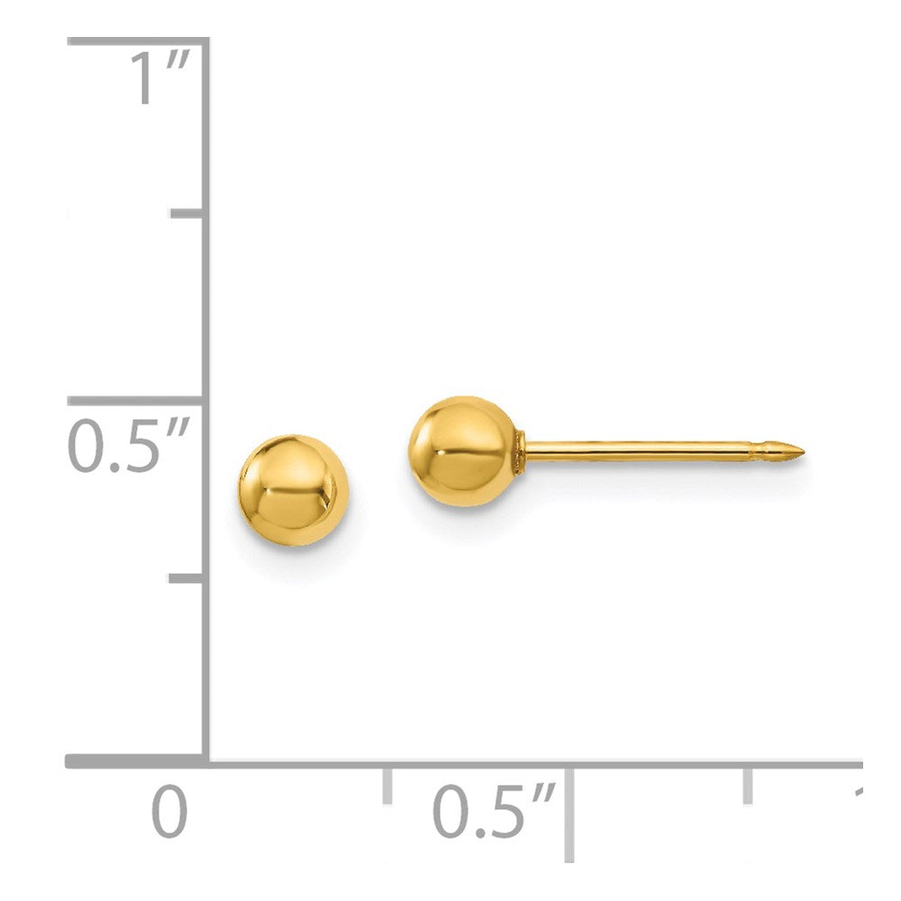 Inverness 18k 4mm Ball Post Earrings