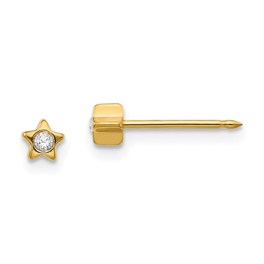 Polished;Post;Crystal;24k gold-plated