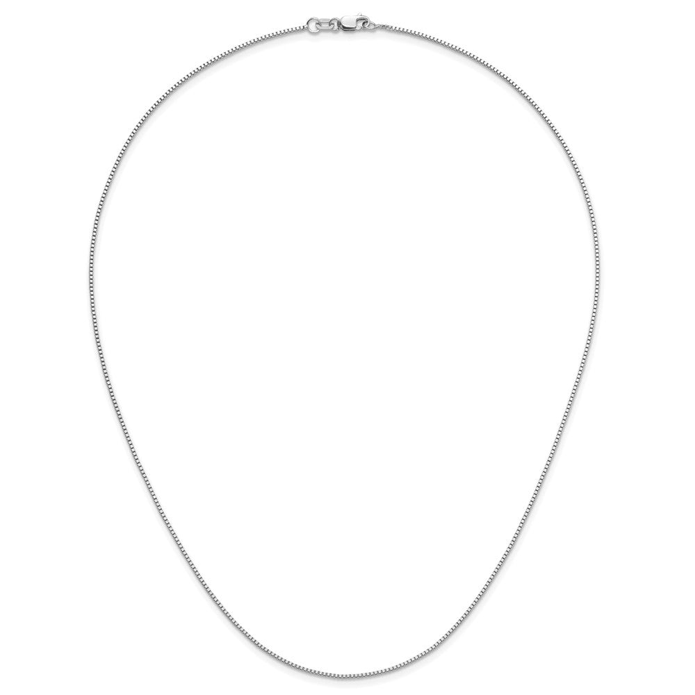 14K White Gold .9mm Box Chain