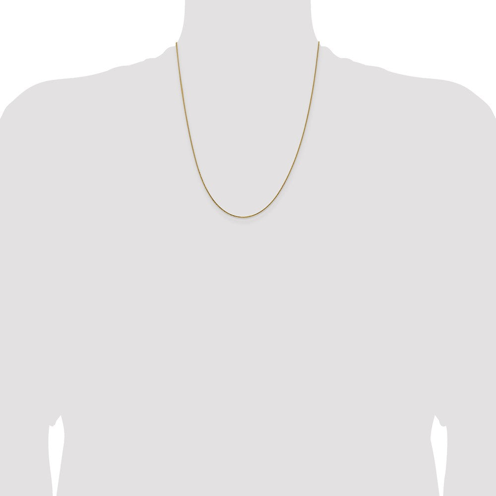 14K .8mm D/C Quadra Wheat Chain