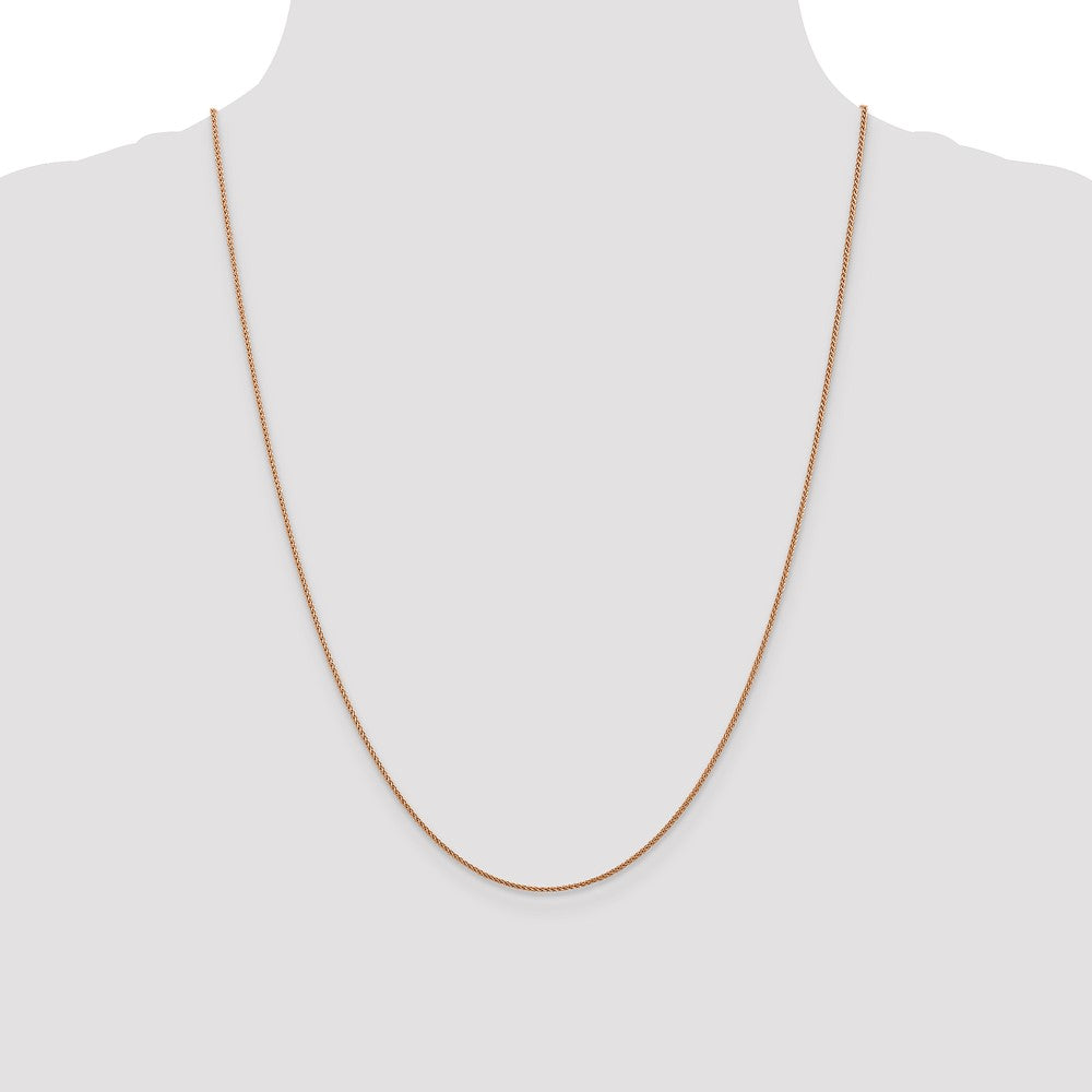 14K Rose Gold 1.0mm Spiga Chain