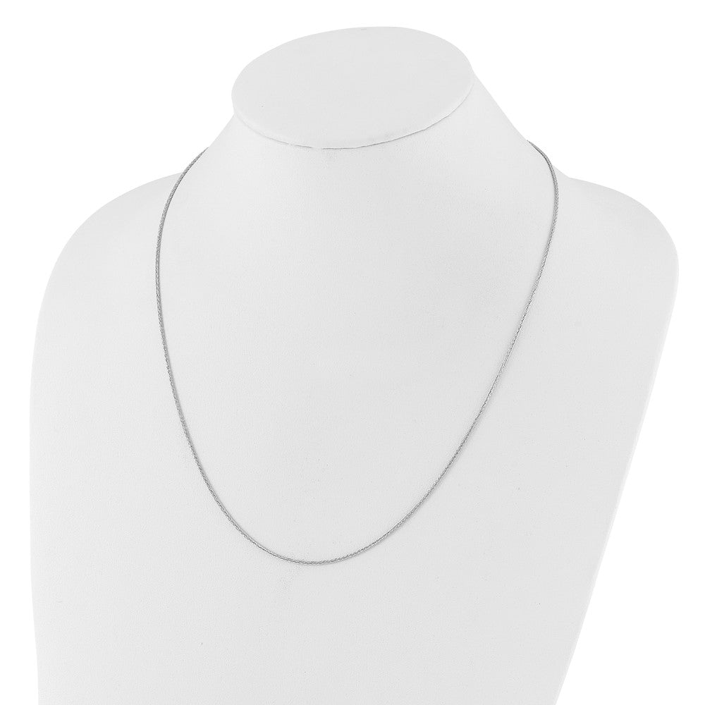 14K White Gold Adjustable 1.4mm Wheat Chain