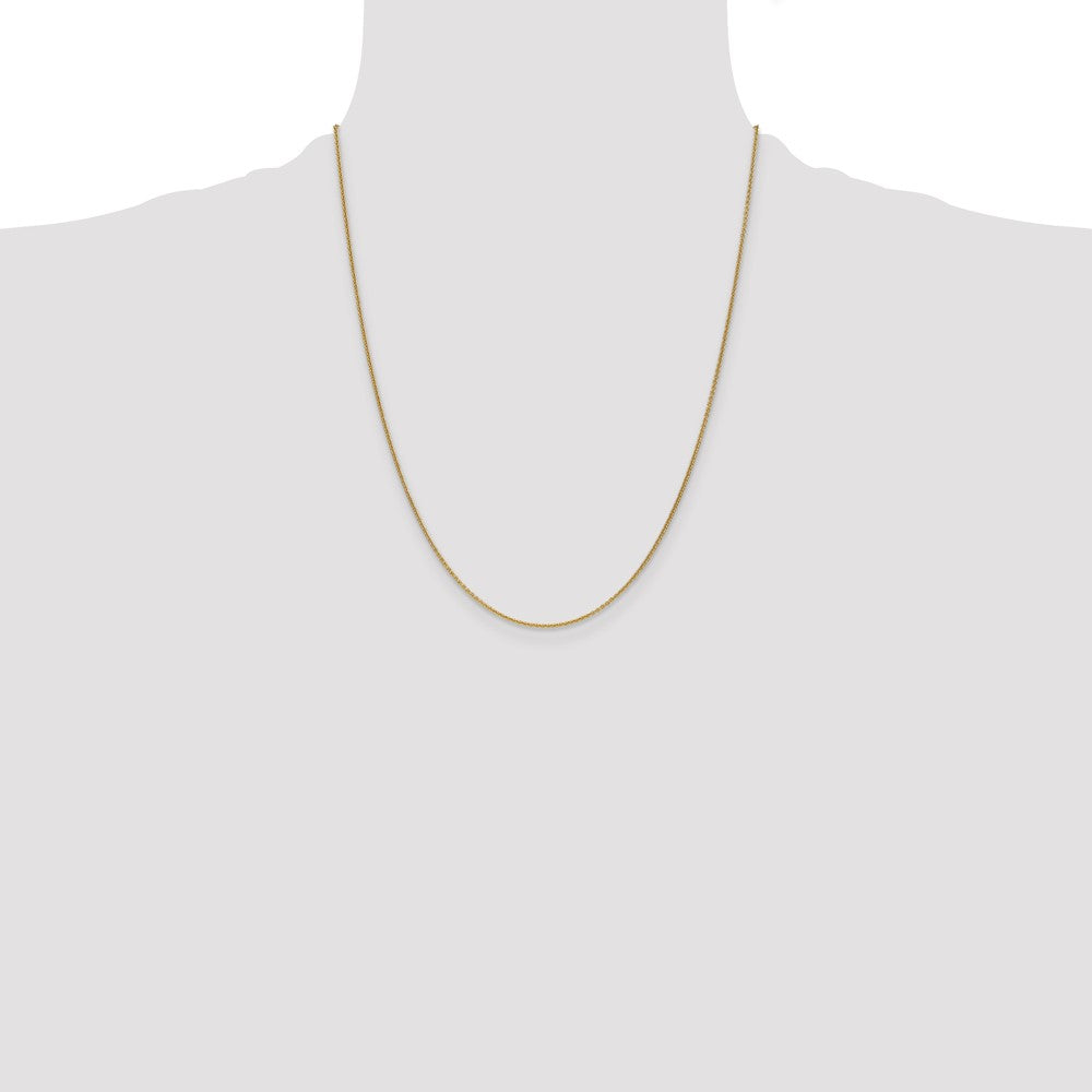 14K 1.1mm Round Cable Chain