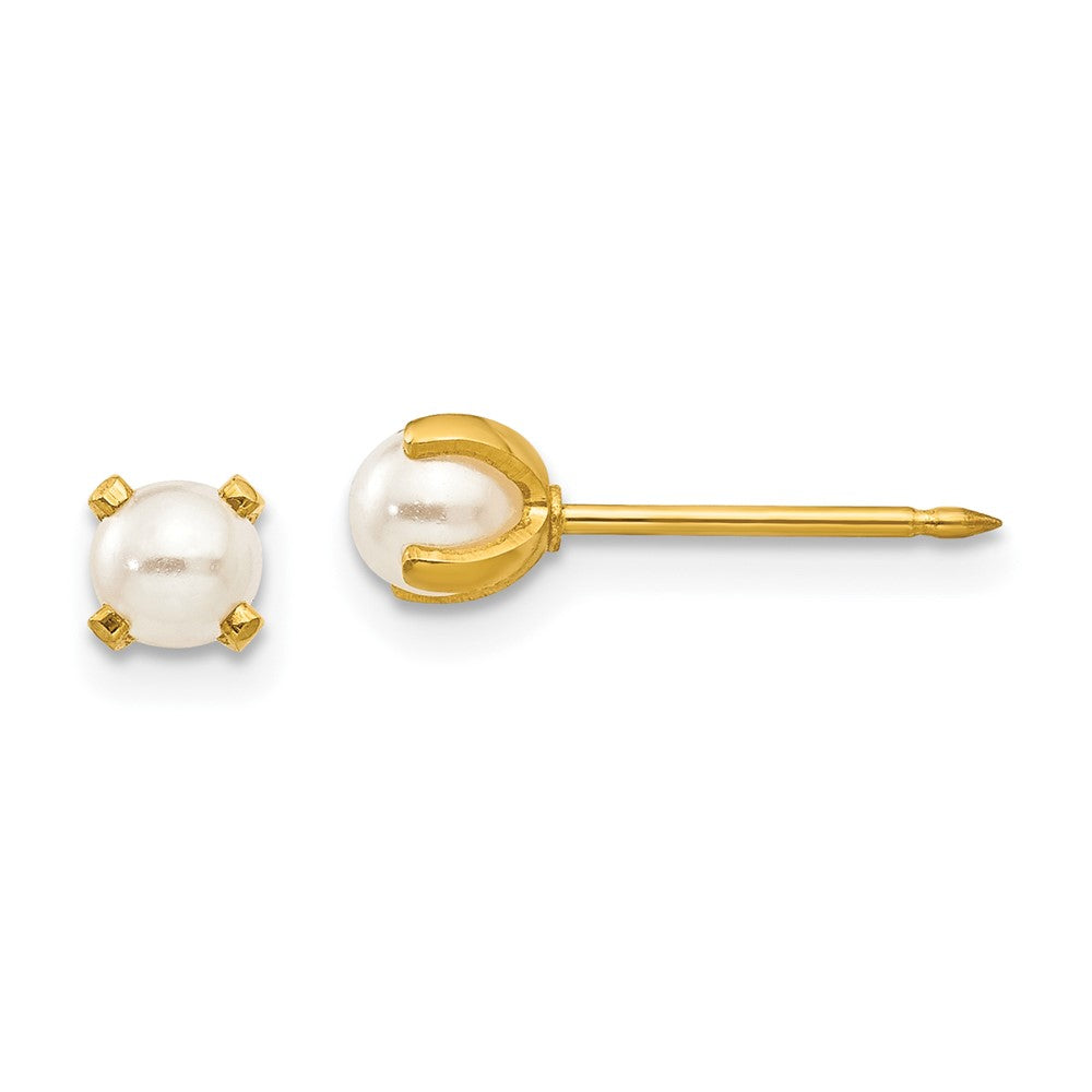 Polished;Post;Simulated;24k gold-plated