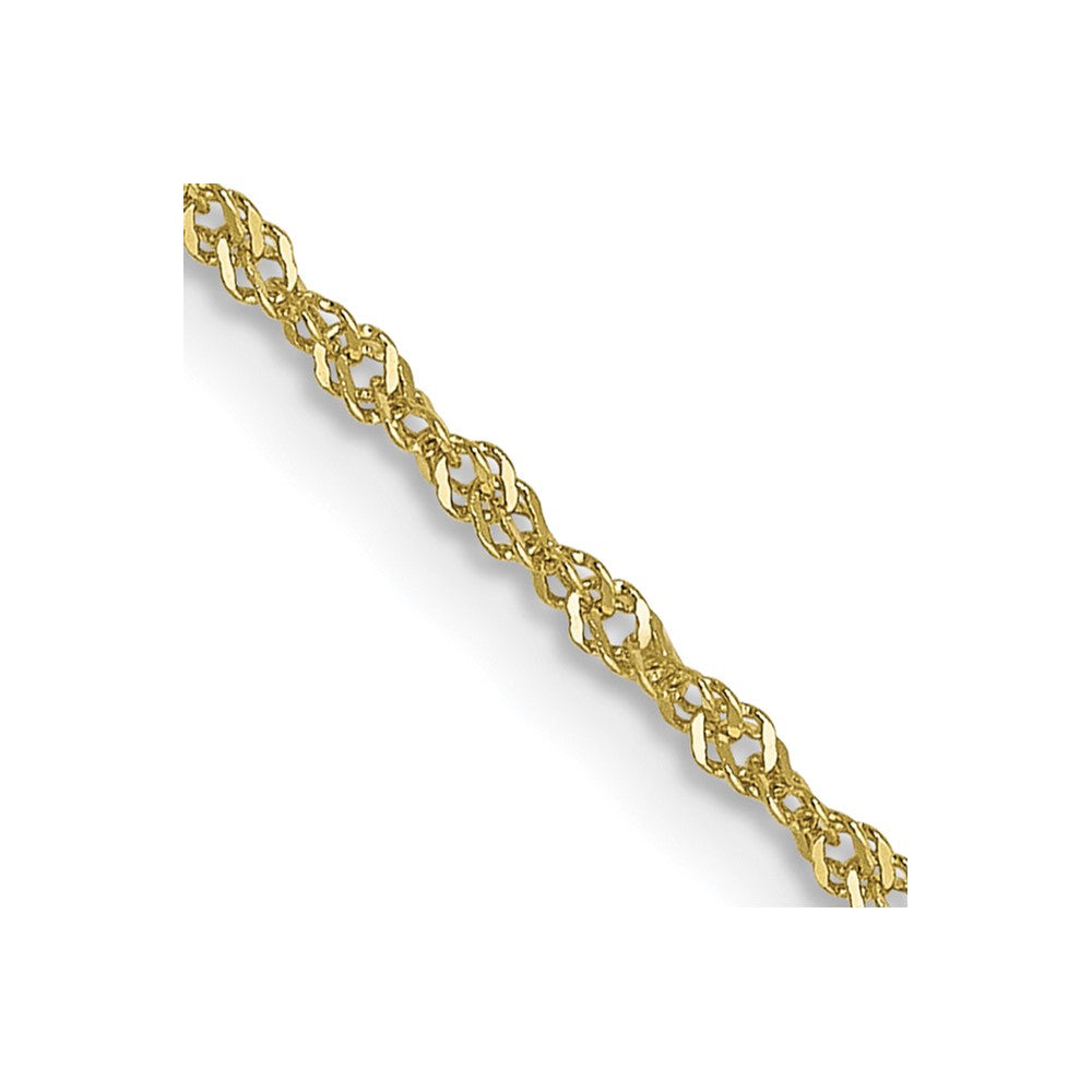 Solid;Polished;10K Yellow gold;Spring Ring;16in Chain