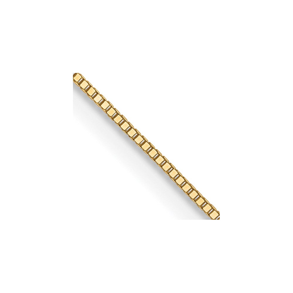 Solid;Polished;10K Yellow gold;Spring Ring;Box chain;20in Chain
