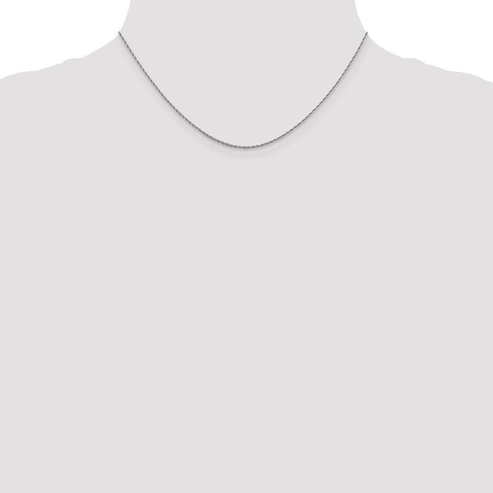 10K White Gold 1.2 mm Loose Rope Chain