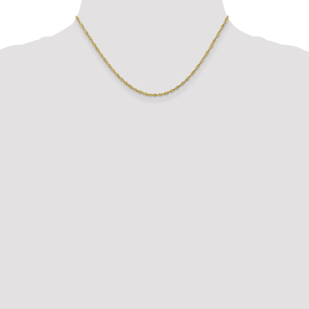 10K 1.7 mm Singapore Chain