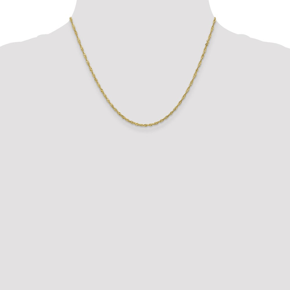 10K 1.7 mm Singapore Chain