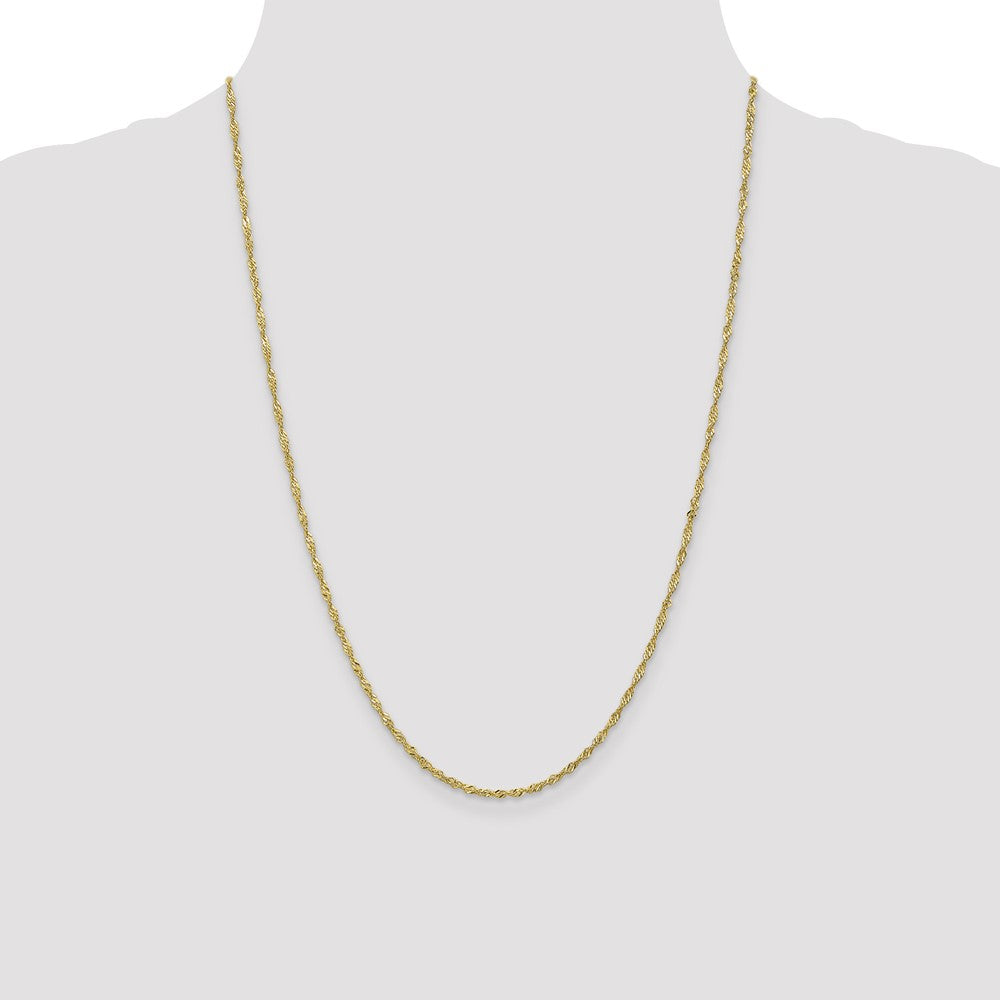 10K 1.7 mm Singapore Chain
