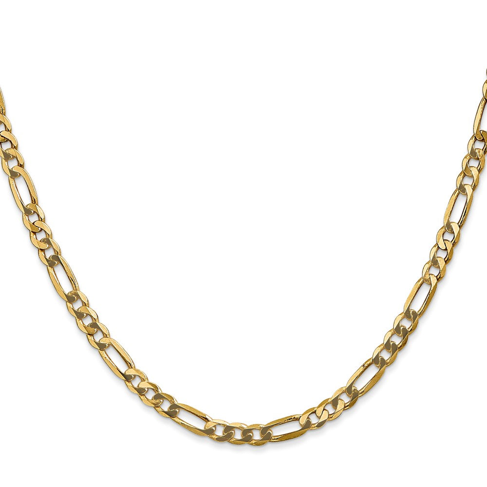 10k 4mm Flat Figaro Chain