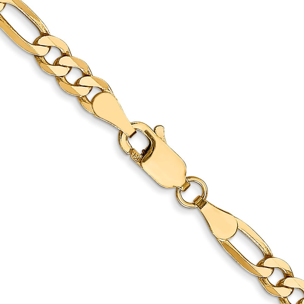 10k 4mm Flat Figaro Chain
