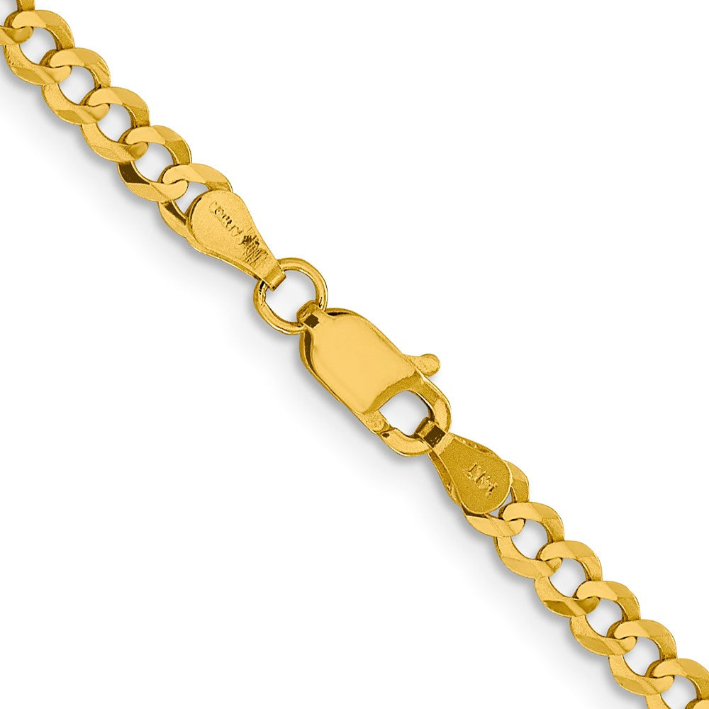 10k 3.7mm Lightweight Flat Cuban Chain
